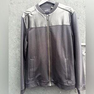 HUGO BOSS Black Label "Casino 04" Mixed Media Zip Jacket - Size L - EUC